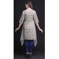 thumbnail image 5 of Bimba Blue Geometric Shibori Printed Asymmetrical Kurti Tops For Women Indian Summer Dress Tunic XXX-Large, 5 of 6