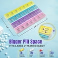 thumbnail image 4 of Weekly Pill Organizer - 4-Times-a-Day Pill Planner Pill Box Separates Pills & Vitamins with Daily Morning, Noon, Evening & Night Compartments, Travel Medication Reminder Monday to Sunday (Case of 40), 4 of 8