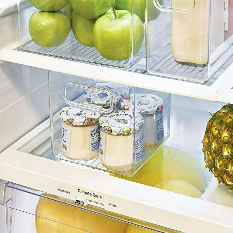 10 Pack Refrigerator Organizer Bins, Stackable Fridge Organizers and  Storage Clear, Plastic Storage Bins with Lids, BPA-Free Pantry Organization