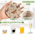 thumbnail image 4 of 6 Pcs Drink Coasters with Holder 3.94in Woven Coasters for Drinks Earthy Tones Butterflies Coaster Set for Protection Table, 4 of 7