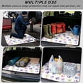 thumbnail image 3 of COEQINE Universal Cargo Liner for Cars SUVs, Scratch-proof Trunk Protection Cute Back Cargo Mat Vehicle Interior Accessories, 29 x 39 Inches, Colorful Paw Star Dots, 3 of 7