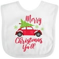 thumbnail image 3 of Inktastic Merry Christmas Ya'll with Red Car and Tree Boys or Girls Baby Bib, 3 of 4