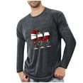 thumbnail image 2 of gbyLJF Men's Long Sleeve T-shirt Christmas Printed Round Neck Top Lightweight Casual Comfy Sweatshirt, 2 of 4