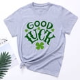 thumbnail image 2 of CEHVOM T-Shirt Décontracté pour Femmes à Manches Courtes avec Imprimé Trèfle de la Saint-Patrick, 2 of 3