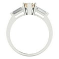 thumbnail image 4 of 2 ct Marquise Cut Yellow Moissanite 3 Stone 18K White Gold Womens Engagement Ring, 4 of 5