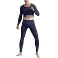 thumbnail image 3 of Chiccall Long Underwear Set for Men Thermal Warm Base Layer with Soft Fleece Cold Weather Crew Neck Top & Leggings Set, 3 of 5