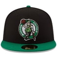 thumbnail image 2 of Men's New Era Black/Green Boston Celtics Official Team Color 2Tone 59FIFTY Fitted Hat, 2 of 6