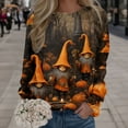 thumbnail image 2 of CNKOO Pullover Tops For Womens Print O Neck Sweatshirt  Neck Fit Pullover Tops Suitable Long Sleeve Workout Shirts Loose Blouse, 2 of 4