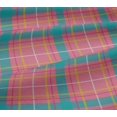thumbnail image 4 of oneOone Cotton Jersey Medium Pink Fabric Madras Check Dress Material Fabric Print Fabric By The Yard 58 Inch Wide, 4 of 4