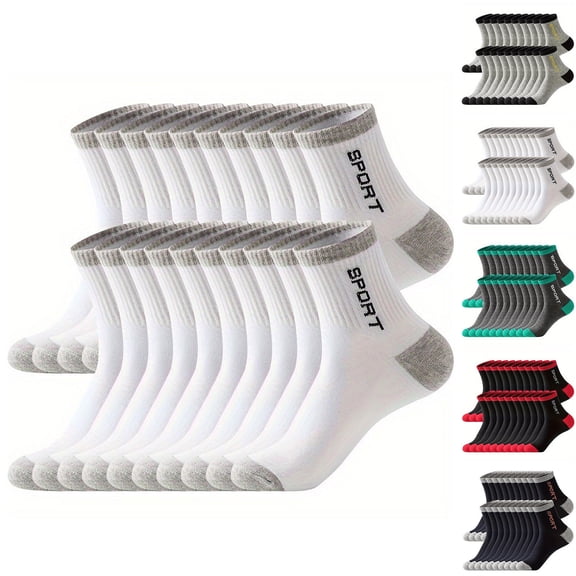 Miluxas 10 Pairs Mens Athletic Running Ankle Socks Men 10 Pack Low Cut Breathable Workout Socks