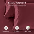 thumbnail image 4 of California Design Den Standard / Queen Pillow Cases Set of 2 - 600 Thread Count Sateen, 100% Cotton, Fits Standard and Queen Pillows - Brick Red, 4 of 8