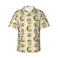 thumbnail image 2 of Xecao Frogs print Hawaiian shirt - a stylish short-sleeve button-down for men, perfect for casual beach and tropical outings., 2 of 9