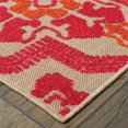thumbnail image 3 of 8' Pink and Orange Medallion Indoor Outdoor Runner Rug, 3 of 3