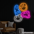 thumbnail image 3 of Craftnamesign Smile Face Abstract Art Neon Sign for Bedroom Bar Shop Wall Art, 3 of 5