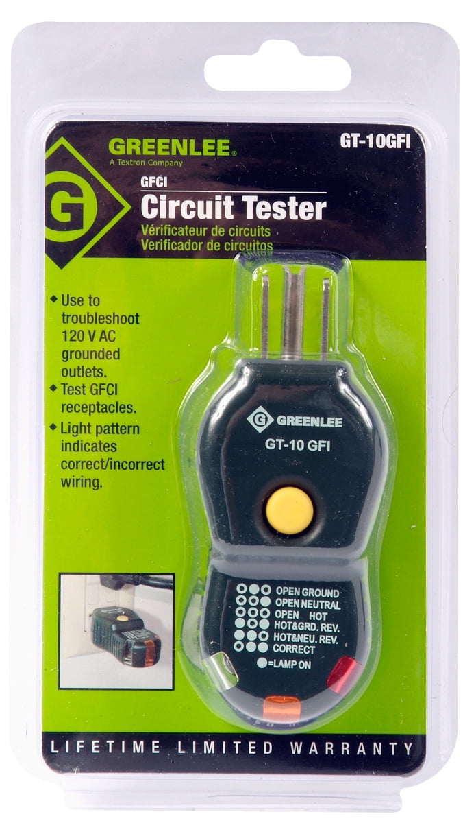 Ground Fault Receptacle Tester & Circuit Analyzer 110-125V AC GFCI Standard 