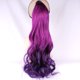 thumbnail image 4 of Peluca de cola de caballo de color Harajuku teñida, cola de caballo falsa atada, peluca de cola de caballo rizada con degradado, cabello largo y rizado, 4 of 5