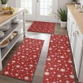 thumbnail image 2 of Red Christmas Snowflake Pattern Kitchen Rugs Sets Of 3,Kitchen Runner Rugs Non Skid Washable,Decorative Kitchen Floor Mats for Kitchen,Sink,Laundry,17"x30"+ 17"x47" + 17"x59", 2 of 6