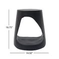 thumbnail image 3 of Unique Hollow Side Table with Wood-like Texture, Black, Sturdy Round Accent Table for Living Room, Bedroom, or Outdoor Use, 14.5x14.5x16.75 Inches, 3 of 12