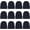 Black, variant on 12 Packs Beanies Winter Hats Warm Variety Pack, Colors Cuffed Knit Caps for Boys Girls Wholesale