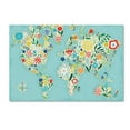 thumbnail image 1 of Trademark Fine Art 'Floral World Blue' Canvas Art by Michael Mullan, 1 of 3