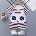 thumbnail image 2 of UAYOTSE Baby Boy Outfits 12-18 Months Clothes Short Sleeve T-Shirt Tee Tops Joggers Casual Elastic Shorts 2Pcs for 18-24 Months Children's Day Gift 2PCS Set,Sizes 18-24 Months, 2 of 4
