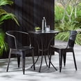 thumbnail image 2 of 3-Piece Patio Bistro Set, Outdoor Metal Bistro Set with Round Table & 2 Chairs, Outdoor Furniture Set for Porch, Garden, Deck, 2 of 7
