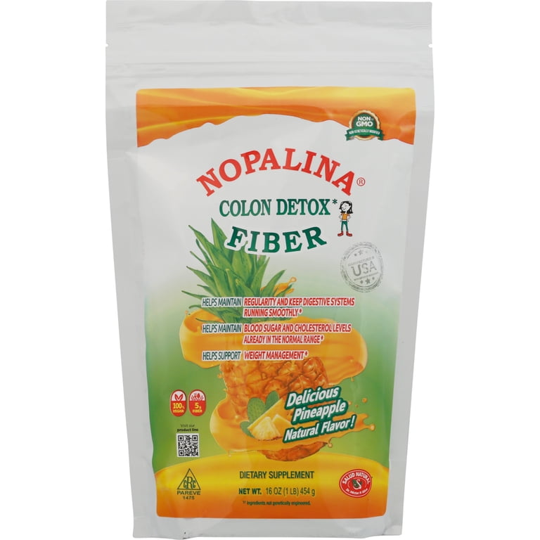 Nopalina Non-GMO Colon Detox Fiber Dietary Supplement, Supports