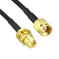 thumbnail image 3 of Uxcell 20 '' RG174 RP-SMA Male to RP-SMA Female Antenna Extension Cable  Longer Length Metal Black 2pcs, 3 of 6