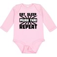thumbnail image 3 of Inktastic Eat, Sleep, Muay Thai, Repeat Boys or Girls Long Sleeve Baby Bodysuit, 3 of 5