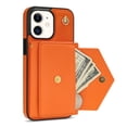 thumbnail image 5 of Nalacover Case for iPhone 11, Crossbody Wallet Case with Card Slots Holder, PU Leather Lanyard Shoulder Strap Purse Cover with Kickstand Shockproof Case for iPhone 11, Orange, 5 of 7