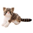 thumbnail image 1 of Fluffy Simulation Cat Plush Toy Exquisite Cozy Touch Home Decoration Cute Look Alike Tabby Toys, 1 of 2