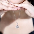 thumbnail image 6 of Rosec Jewels Certified Moissanite Snowflake Pendant with Chain (D-VS1 Quality) - Statement Necklace for Women - Gift for Christmas, 925 Sterling Silver, 6 of 8
