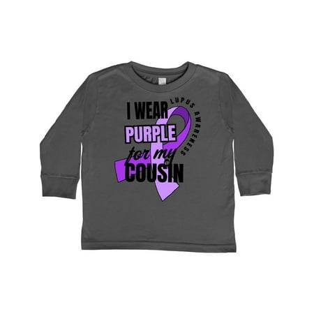 

Inktastic I Wear Purple For My Cousin Lupus Awareness Gift Toddler Boy or Toddler Girl Long Sleeve T-Shirt