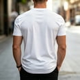 thumbnail image 4 of Domuza Men's Short Sleeve Crew Neck T-Shirts Mountain Graphic Tees Shirts Summer Casual Soft Comfy T shirts Tops White M, 4 of 4