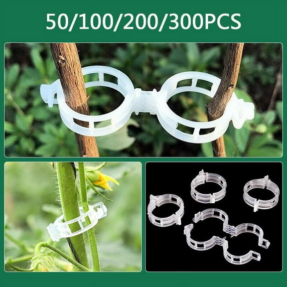 Plant Support Clips Ties Veggie Trellis Stake Greenhouse Tomato Garden Tools