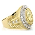thumbnail image 3 of JackAni 10k Solid Yellow Gold CZ Accented Men's Virgo Zodiac Ring, 3 of 5