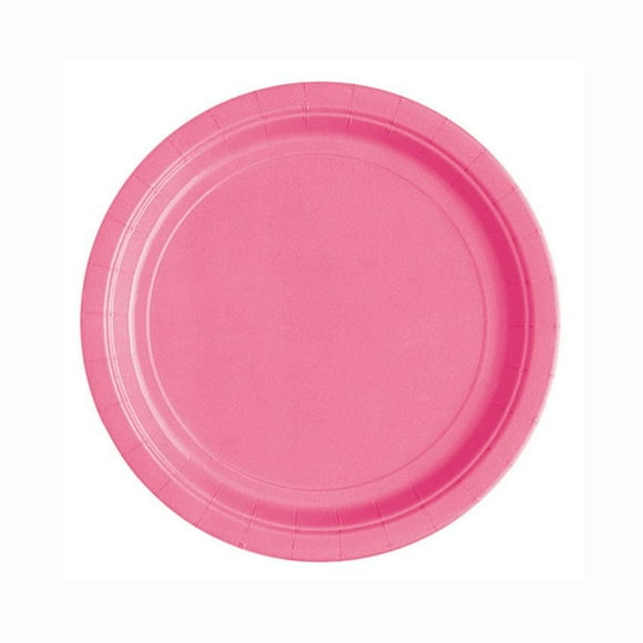 Hot Pink Round 9" Dinner Plates, 20ct, 8.625" /21.9cm