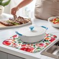thumbnail image 2 of Microfibre Drying Mat for Kitchen Pioneer Dish Drying Drainer Mat Absorbent Colorful Floral Drying Mat Washing Up for Glass, Plate & Cup 16inch X 18inch, 2 of 7