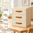 Stackable Bra Storage Solution Underwear Drawer Organizer Stackable Bra For Closet 4 Pack Beige ...
