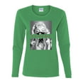 thumbnail image 2 of Wild Bobby, Marilyn Savage Bandana, Streetwear, Women Graphic Long Sleeve Tee, Kelly, Large, 2 of 4