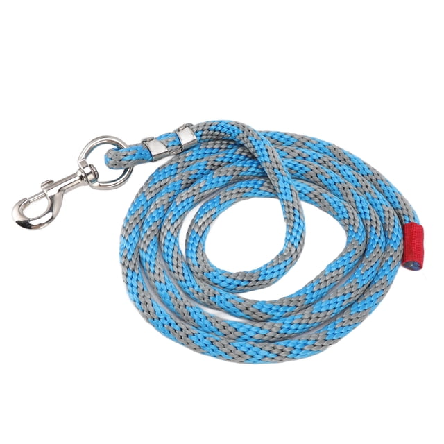 Nylon Horse Rope, Rope Tug Resistant Soft Touch With Alloy Hook For Livestock Blue Grey