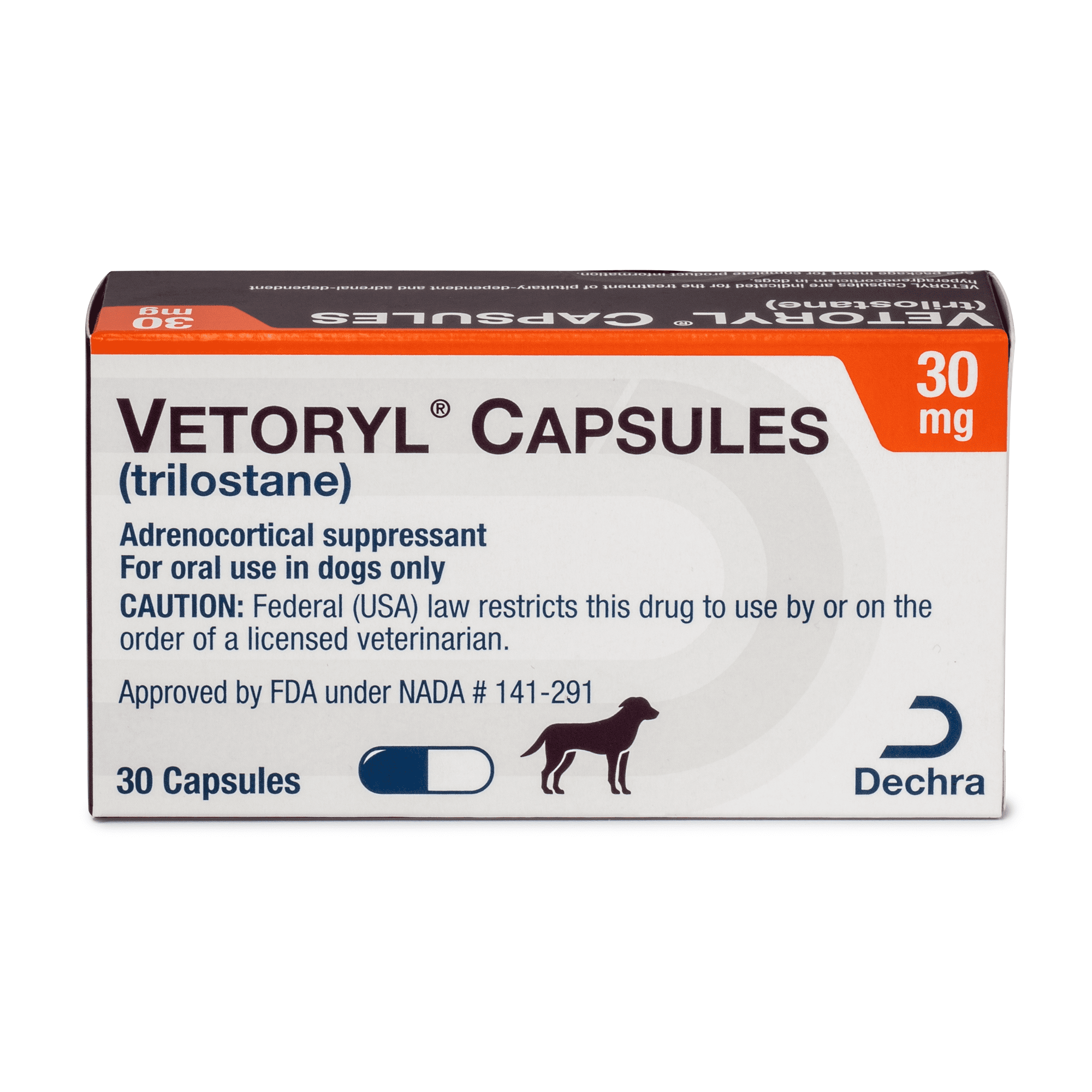 Vetoryl Capsules (Trilostane) 30mg, Treatment for Cushing's Disease in Dogs
