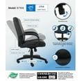 thumbnail image 5 of Boss Office Products Black Mid-back Leather Executive Chair, 5 of 8