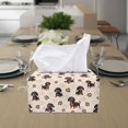 thumbnail image 3 of ZUXONGSY Dachshund Tissue Box Covers PU Leather Rectangular Tissue Box with Snap Button Customized Printed Tissue Cover Full Coverage Design Decorative Tissue Organizer, 3 of 7