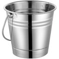 thumbnail image 2 of 1L Metall Eimer Eiseimer Eiskübel Edelstahl Eiswürfelbeh?lter mit Tragegriff Eisbeh?lter für Bar Wein Champagner Bier Hochzeit Geburtstag Sommer Hawaii Party Supplies Silver, 2 of 6