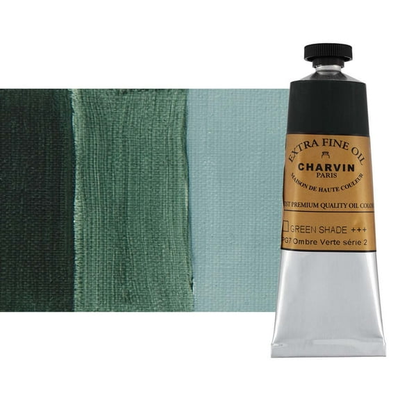 Charvin Extra Fine Oil Paint, Green Shadow 60 ml - Triple-Milled, Rich Texture, Poppy Oil-Based, Light-Fast, Handmade, Archival Quality