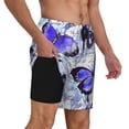 thumbnail image 2 of Naloa Butterflies Print Men Swim Trunks with Compression Liner ,Board Shorts,Men's Swim Shorts with Drawstring and Elastic Waistband-3X-Large, 2 of 6