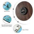 thumbnail image 3 of 12”MDF Wall Clock - Navy Blue Horizontal Bar, 3 of 4