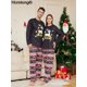 thumbnail image 4 of Conjuntos navideños a juego para la familia, pijamas familiares con estampado de caribú navideño de dibujos animados, ropa de bebé para casa de vacaciones, novedad de 2023, 4 of 4