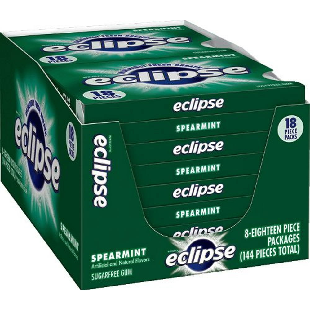 Eclipse Spearmint Chewing Gum Tear Pack, 18 Pieces, 8 Count Walmart